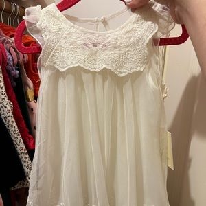 Laura Ashley ivory lace dress for 12 month old. Brand new, with tag.